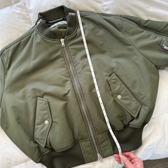 Acne Studios Olive Bomber Jacket - Picture 13 of 15